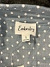 Emberley Polka Dots Blue Long Sleeve Blouse Size L - photo 7