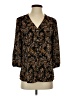 Maurices 100% Polyester Black 3/4 Sleeve Blouse Size S - photo 1