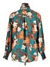 Unbranded Floral Teal Long Sleeve Blouse Size XL - photo 2