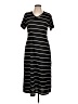 Unbranded Stripes Black Casual Dress Size L - photo 1