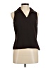 Sharon Young 100% Polyester Brown Sleeveless Blouse Size 6 - photo 1