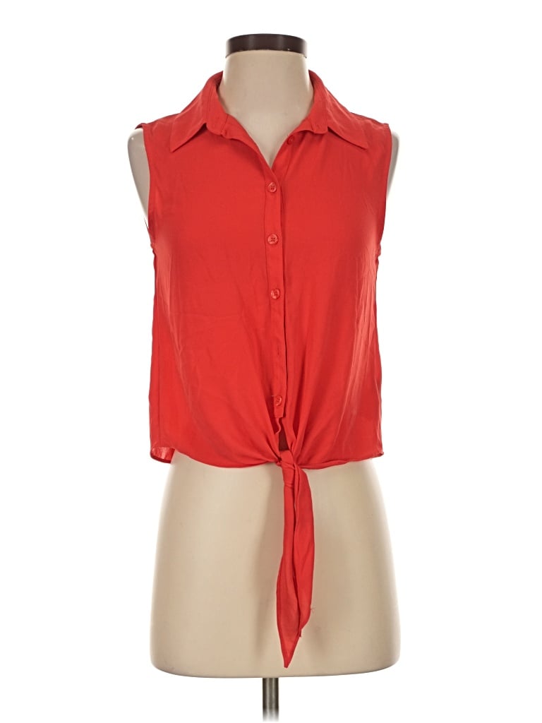 Pre-owned Forever 21 Sleeveless Blouse In Red