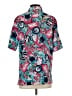 Koret 100% Polyester Print Teal Short Sleeve Blouse Size S - photo 2