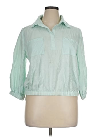 Alfani 3/4 Sleeve Button-Down Shirt (view 1)