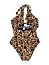 Cupshe Animal Print Brown One Piece Swimsuit Size S - photo 2