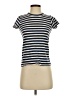 Rag & Bone Stripes Ivory Short Sleeve Turtleneck Size XS - photo 1