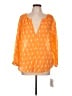 Roller Rabbit 100% Cotton Orange 3/4 Sleeve Blouse Size L - photo 1