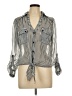 Heart Soul 100% Polyester Stripes Silver 3/4 Sleeve Blouse Size XL - photo 1