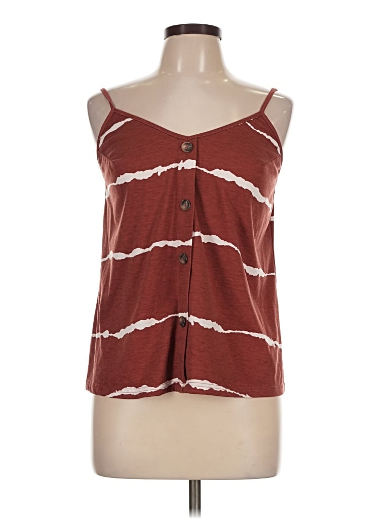 Pre-owned Shein Curve Sleeveless Blouse In Burgundy