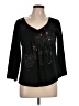 LA Blend Black 3/4 Sleeve Top Size L - photo 1
