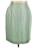 Doncaster Collection 100% Silk Solid Green Silk Skirt Size 18 - photo 1