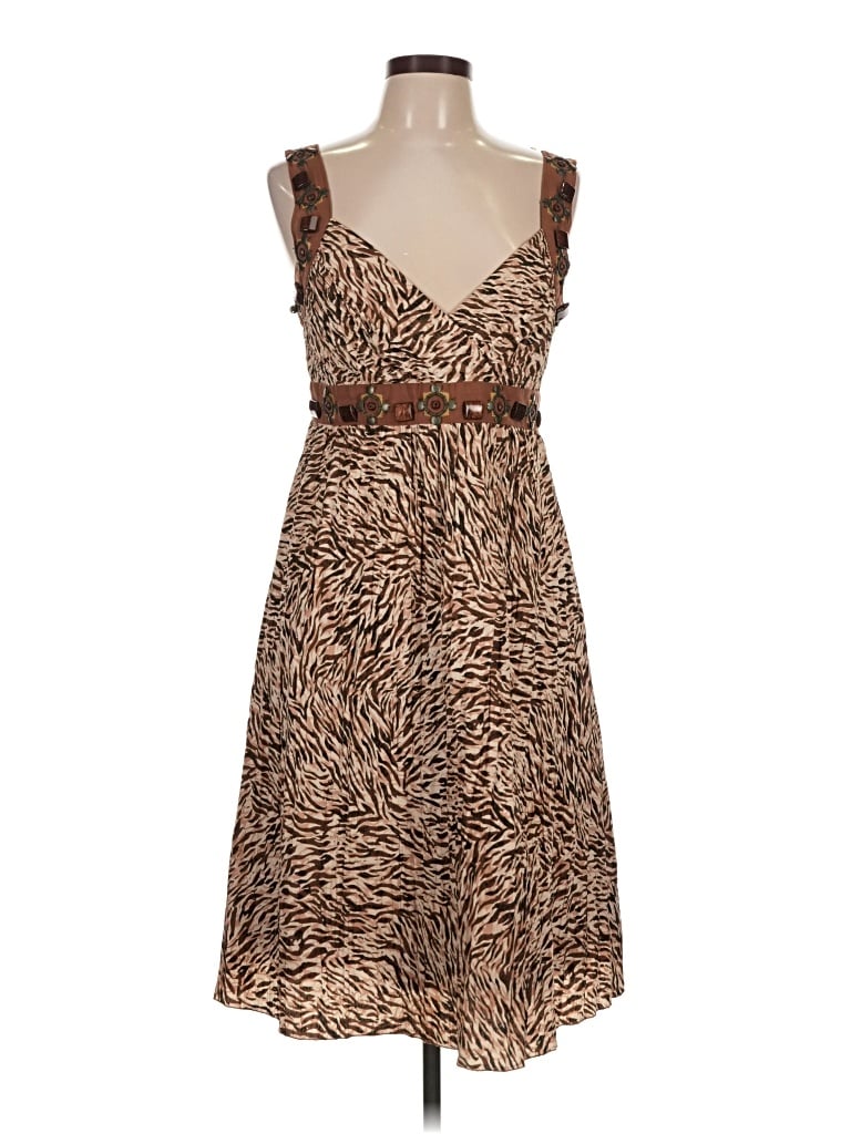 Pre-owned Spense Cocktail Dress In Brown