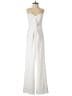 Rielle 100% Polyester Solid Ivory Jumpsuit Size S - photo 1