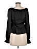 Topshop Black Long Sleeve Blouse Size 6 - photo 2