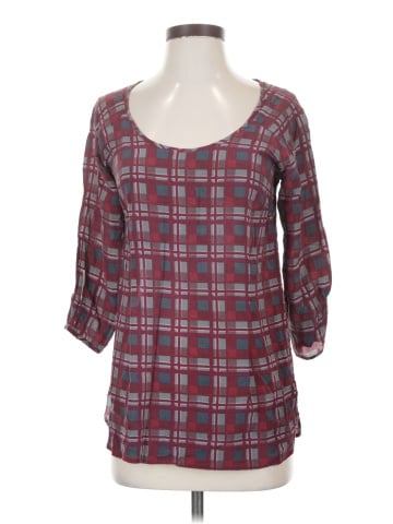 Silence and Noise 3/4 Sleeve Silk Top (view 1)