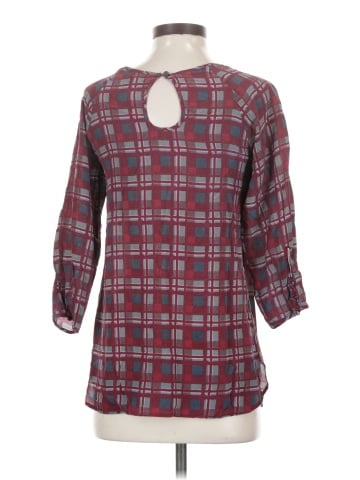 Silence and Noise 3/4 Sleeve Silk Top (view 2)