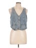 Shein Curve Blue Denim Vest Size 12 - photo 1