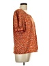 Unbranded 100% Polyester Orange Short Sleeve Blouse Size XL - photo 4