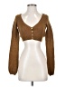 Esprit Brown Long Sleeve Henley Size S - photo 1