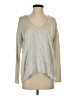 Go By Go Silk 100% Silk Silver Long Sleeve Silk Top Size S - photo 1