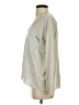 Go By Go Silk 100% Silk Silver Long Sleeve Silk Top Size S - photo 5