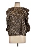 Zara Basic Animal Print Brown 3/4 Sleeve Blouse Size L - photo 1