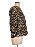 Zara Basic Animal Print Brown 3/4 Sleeve Blouse Size L - photo 4