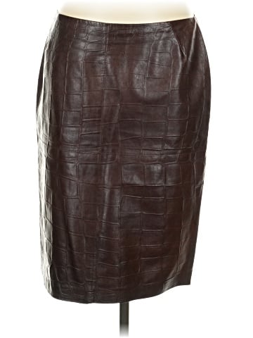 Lafayette 148 New York Leather Skirt (view 1)