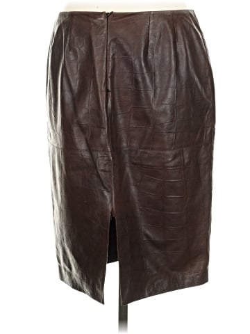 Lafayette 148 New York Leather Skirt (view 2)