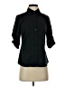 Old Navy Black 3/4 Sleeve Button-Down Shirt Size S - photo 1