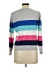 Liz Claiborne Stripes Gray Pullover Sweater Size L (petite) - photo 2