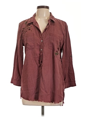 Dear John 3/4 Sleeve Button-Down Shirt (view 1)