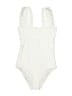 Ephemera Solid Ivory One Piece Swimsuit Size 4 - photo 1