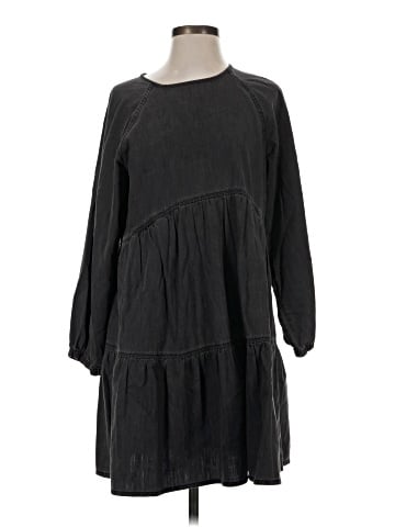 Madewell Denim Raglan-Sleeve Mini Dress in Lunar Wash (view 1)
