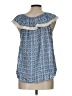 Roberta Roller Rabbit 100% Viscose Blue Sleeveless Blouse Size L - photo 2