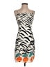 STAUD 100% Polyester Graphic Ivory Cocktail Dress Size 4 - photo 1