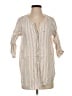 J.Jill 100% Linen Ivory 3/4 Sleeve Button-Down Shirt Size XS - photo 1