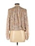 Dress Forum 100% Polyester Paisley Floral Pink Ivory Long Sleeve Blouse Size L - photo 2