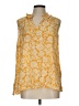 Talbots 100% Viscose Yellow Sleeveless Blouse Size L - photo 1