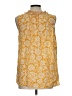 Talbots 100% Viscose Yellow Sleeveless Blouse Size L - photo 2