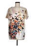 Unbranded 100% Polyester Ivory Short Sleeve Blouse Size M - photo 1