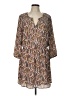 DR2 100% Polyester Paisley Brown Casual Dress Size L - photo 1