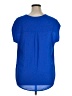 DR2 100% Polyester Blue Short Sleeve Blouse Size XL - photo 2