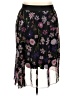 Lularoe 100% Polyester Floral Black Casual Skirt Size 24 - 26 - photo 1