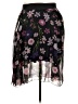 Lularoe 100% Polyester Floral Black Casual Skirt Size 24 - 26 - photo 2