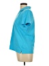 Basic Editions 100% Cotton Teal Short Sleeve Blouse Size L - photo 5
