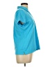 Basic Editions 100% Cotton Teal Short Sleeve Blouse Size L - photo 4