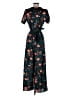 Shein 100% Polyester Floral Teal Jumpsuit Size M - photo 2