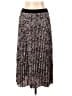 Vince Camuto 100% Polyester Metallic Silver Brown Casual Skirt Size L - photo 1