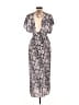 Assorted Brands 100% Rayon Paisley Gray Casual Dress Size L (estimated) - photo 2